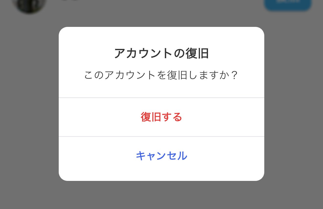 アカウント復旧の説明画像
